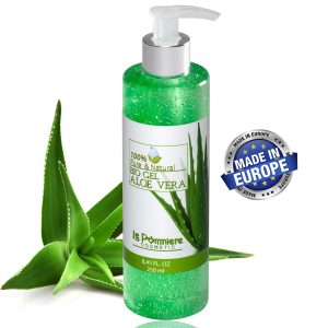 Le Pommiere Bio Gel Aloe vera puro 250ml hidratante natural. Refresca la piel irritada por el depilado y afeitado. Ideal para quemadura solar y picadura de insectos
